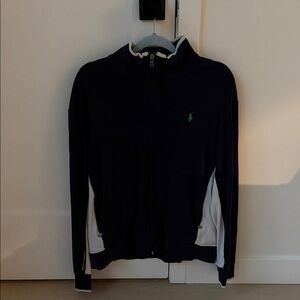 Polo by Ralph Lauren Black and White Jacket with Green Emblem